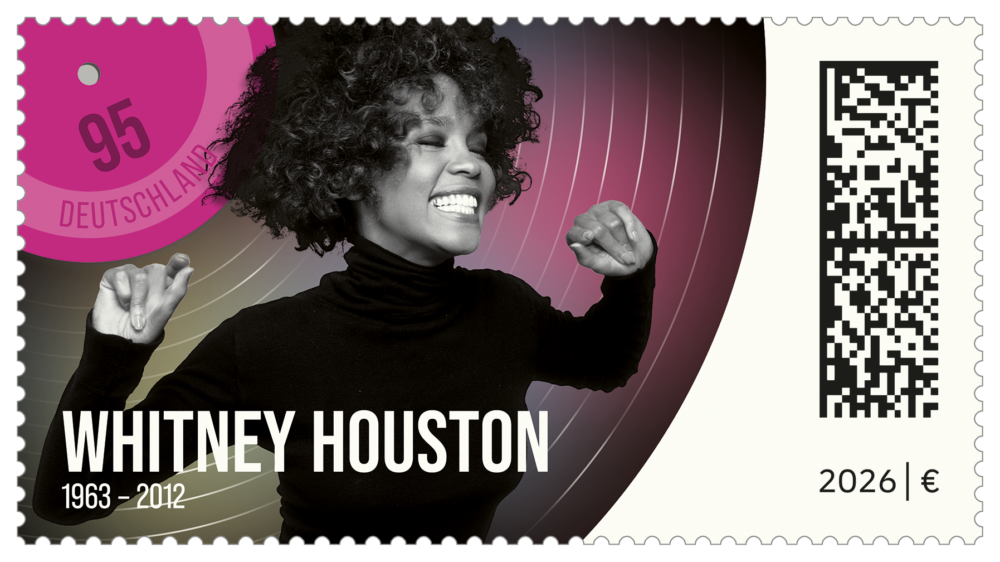 Sonderpostwertzeichen-Serie
„Legenden der Pop-/Rockmusik“
Whitney Houston
