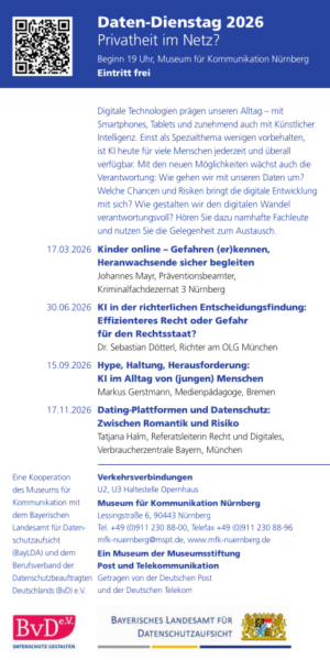 Seite 2 des Jahresprogramms des Daten-Dienstag 2026 mit den Terminen