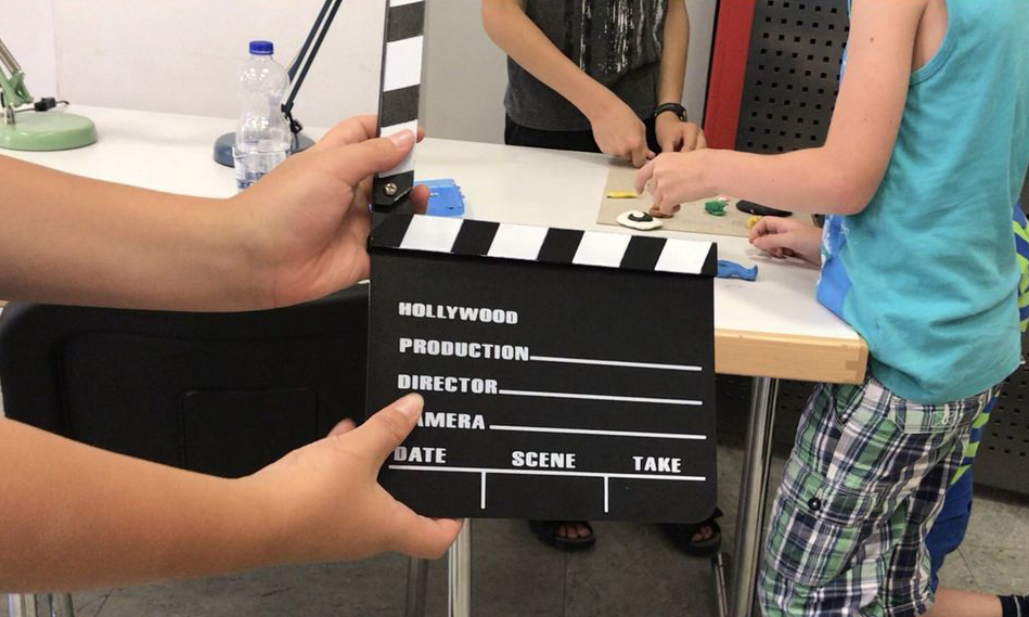 Filmklappe bei der Trickfilm-Werkstatt